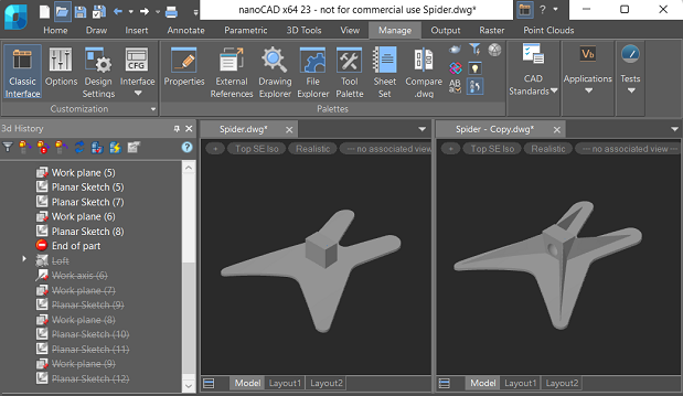 History of 3D constructions